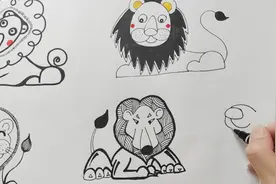 儿童简笔画，狮子的五种画法，太漂亮了果断给孩子收藏视频封面