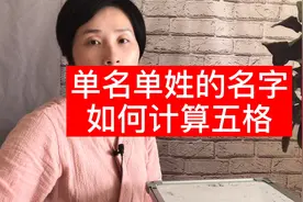 单名如何计算三才五格？视频封面