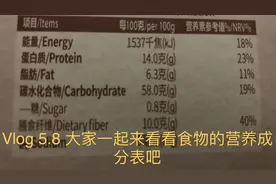 Vlog 5.8 教大家如何看食物后面的营养成分表 快来看看吧全是干货视频封面