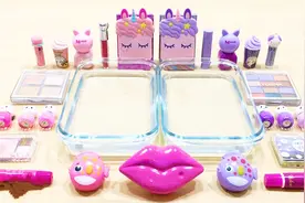 网上很火的化妆品混泥：粉色加紫色混在一起会是什么颜色？无硼砂