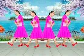 广场舞《格桑花儿开》正反面完整视频花有清香月有阴