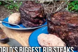 美国大叔碳烤世界最大牛勒排！y the BBQ Pit Boys视频封面
