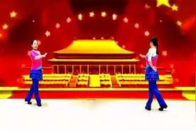 王广成创编的火爆网红健身操《中国美》正背面，多种舞蹈元素组合