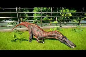 恐龙动漫 侏罗纪公园霸王龙对战似鳄龙和南方巨兽龙视频封面