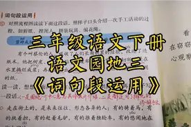 三年级语文下册语文园地三《词句段运用》讲解视频封面