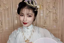 87版红楼梦，仿薛宝钗发型，尽力了，大家轻喷