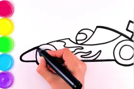 孩子一看就会画，幼儿简笔画上色教程：赛车视频封面