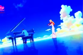 一首日漫风格阿拉伯语歌曲《四月是你的谎言》视频封面