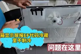 冰箱冷藏室不制冷，显示EF代码故障，是这里的问题您也能修好。视频封面