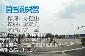 推荐一首90年春晚歌曲《自己的天空》展现唐山西站西广场周边街景视频封面