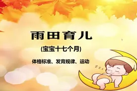 雨田育儿：宝宝十七个月体格标准、发育规律和运动