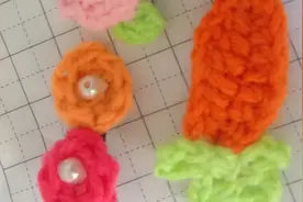 花几分钟钩小萝卜发夹，管住额头脑后碎发，让夏天过得更清新!