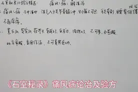 “石室秘录”痛风病论治及验方视频封面