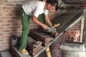 农村自建房建造楼梯技术，如何建造砖头台阶的施工过程视频封面