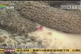 菜市场买牛肚，竟发现牛肚上有红色蠕虫，涉事档主：这是正常现象视频封面