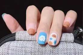 焦糖色拼色美甲教程视频封面