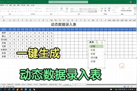 按下Ctrl+T，一键生成动态数据录入表，简单又好用！