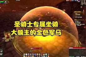 魔兽世界：圣骑士专属坐骑，大领主的金色军马，黄金铠甲视频封面