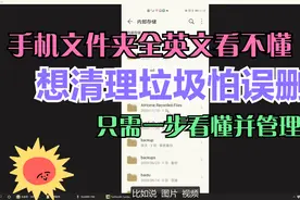 手机文件夹全英文看不懂，想清理垃圾怕误删，只需一步看懂并管理视频封面