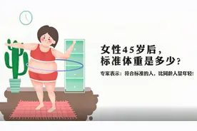 女性45岁后，标准体重是多少专家表示：符合标准的人，更显年轻视频封面