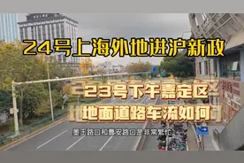 24号上海要实施外地进沪新政了，23号下午嘉定地面人流车流如何？视频封面