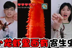 小龙虾里面有“寄生虫”！用镊子把皮一点点剥开，发现了啥？视频封面