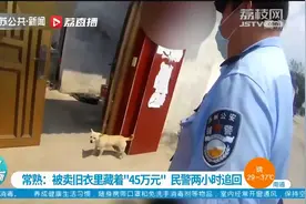 45万元财物藏旧衣物被家人15元卖了 民警两小时帮追回视频封面