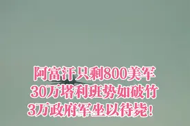 阿富汗只剩800美军，30万塔利班势如破竹，3万政府军坐以待毙！视频封面