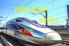 湖北宜昌开往北京，G556途经荆州天门孝感武汉许昌，票价630元起视频封面