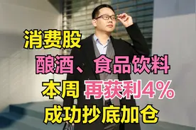 消费股，酿酒、食品饮料板块本周再获利4%，成功抄底加仓视频封面
