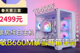 [宝藏主板]400+ 纯白双敏B660M Pro暴雪版开箱测试 2499元13400F视频封面