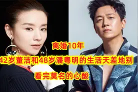 离婚10年，42岁董洁和48岁潘粤明的生活天差地别，看完莫名的心酸视频封面