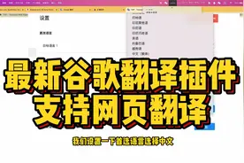 最新谷歌翻译插件，支持网页翻译，跨境福利！视频封面