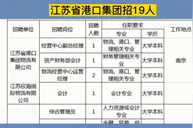 江苏省港口集团（省属国企）招聘19人，南京有岗，15万/年视频封面