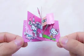 自制迷你凯蒂猫立体书，打开全部站起来 ！房子建筑等等