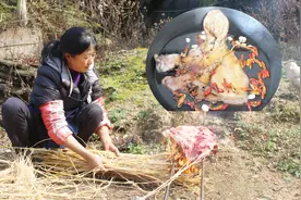 农村大妈做了一个家常猪头肉，这做法很特别，一家人吃得很开心！