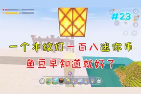 迷你世界高级坑徒日记23：一个木纹灯一百八，鱼豆早知道就好了
