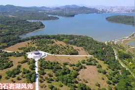 航拍石岩湖美景，深圳目前最长环湖绿道，多个公园湿地，陌上花海视频封面