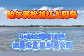哈尔滨松花江太阳岛，4块轮渡即可往返，但岛上是公园没可去性！