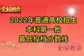 2022年普通高校招生本科第一批最低投档分数线视频封面