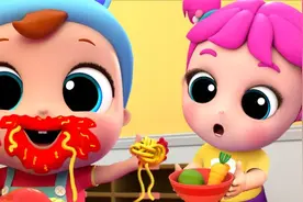 亲子益智动画：宝贝在姐姐的教导下，学会了文明吃饭，太棒啦~视频封面