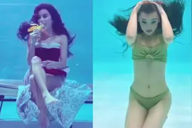 惊艳！21岁国外美少女水中“睡觉吃香蕉” 被赞为迪士尼在逃公主视频封面