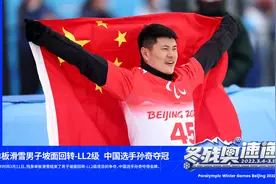 【冬残奥速递】单板滑雪男子坡面回转-LL2级 中国选手孙奇夺冠视频封面