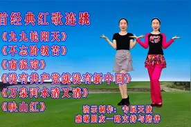 经典红歌广场舞《九九艳阳天》《不忘阶级苦》《南泥湾》6支连跳视频封面