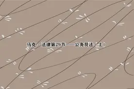 马克 - 法律第29节——公务员法（上）【转载】视频封面