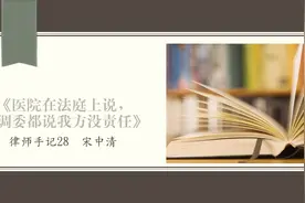 律师手记28：医院在法庭上说，医调委都说我方没责任视频封面