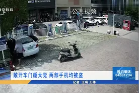 南京：敞开车门睡大觉 两部手机均被盗 监控拍下作案全程视频封面