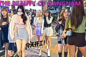 韩国首尔夜晚的街头，美女如云视频封面