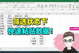 Excel技巧：筛选状态下，快速粘贴数据！