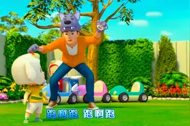 爸爸变大灰狼，和兔宝宝们一起捉迷藏，兔宝宝们很开心视频封面